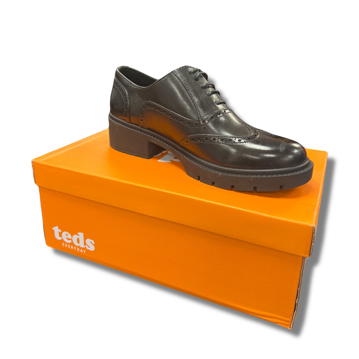 Teds - Aston Lace-Up Brogue - Black