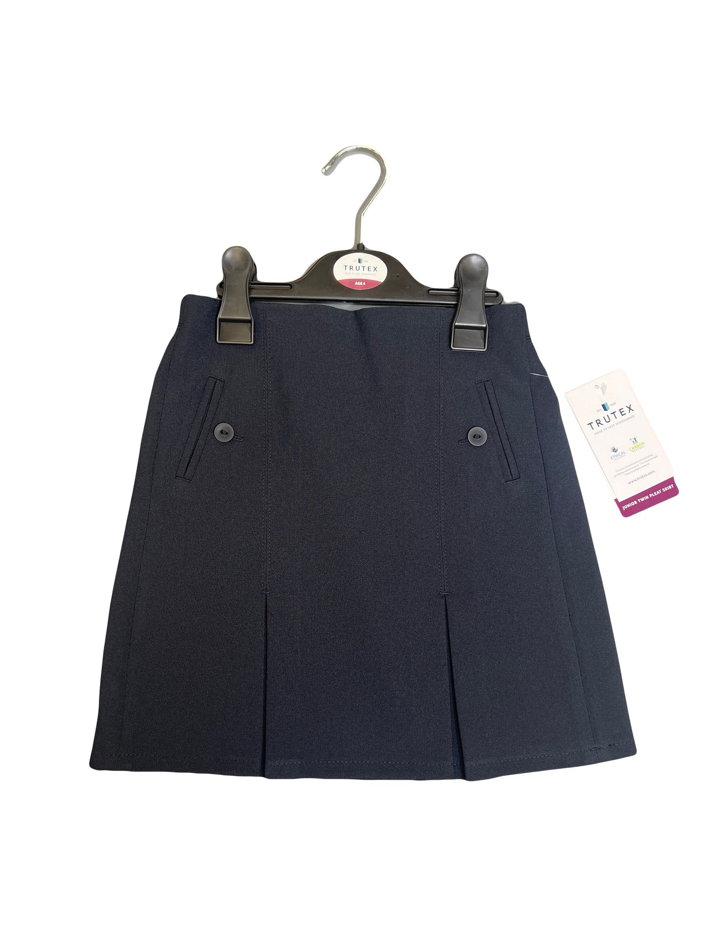 Trutex - 2 Pleat Skirt - Navy