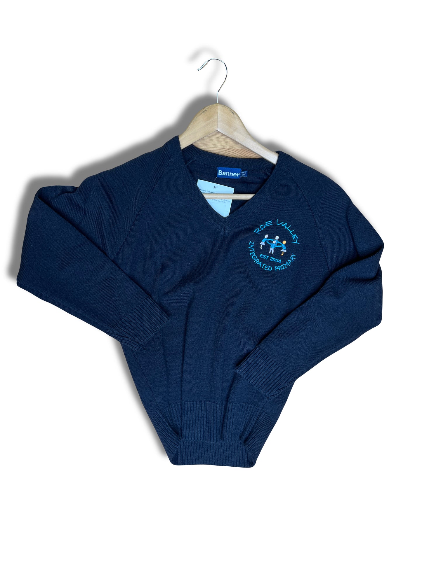 Banner - Roe Valley Integrated Primary School V-Neck Jumper - Navy