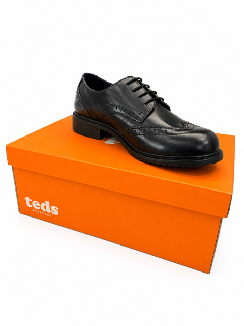 Teds - Pomona Lace-Up Brogue - Black